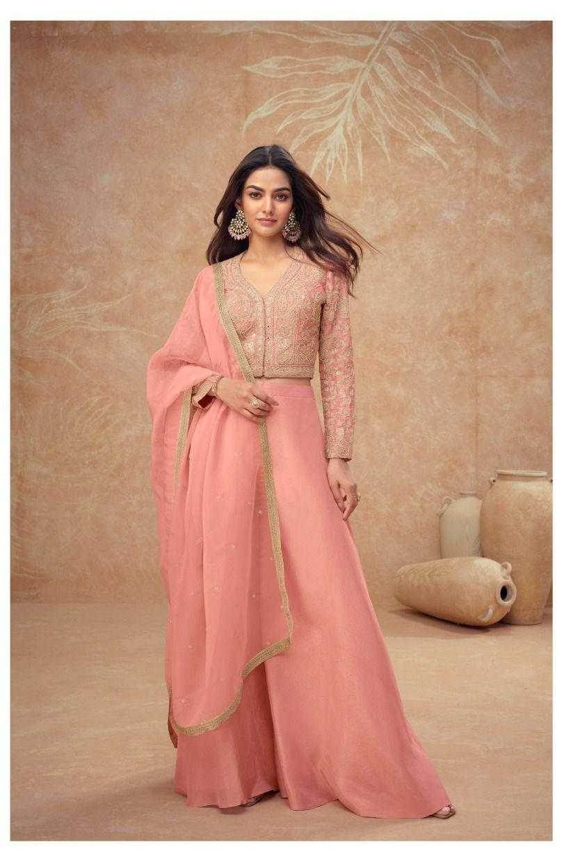 Simar silk Embroidery Palazzo Handwork Suit - MYLUXURY LANE ENTERPRISE